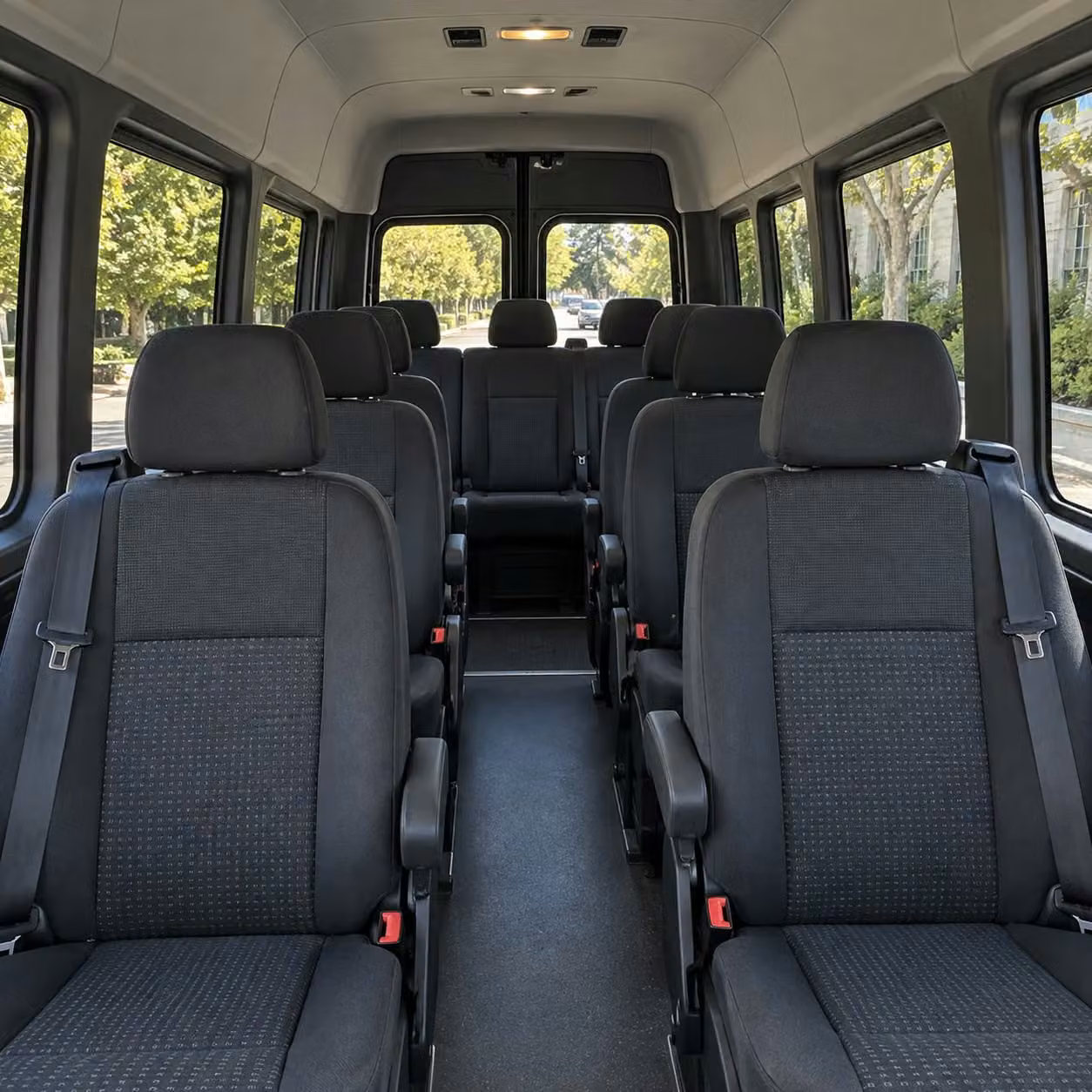 sprinter van with driver inside